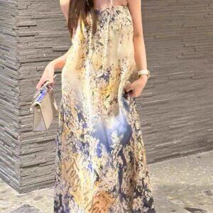 Silk strapless Zimmermann printed maxi skirt Size 0